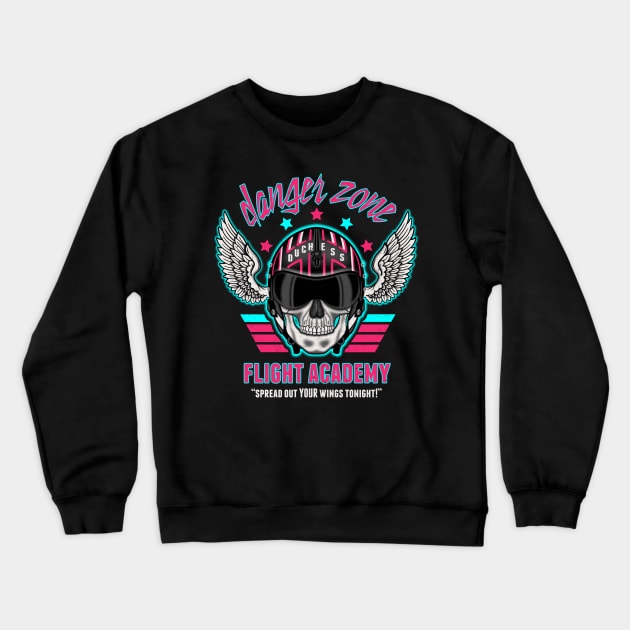 Danger Zone Flight Academy Crewneck Sweatshirt by beware1984